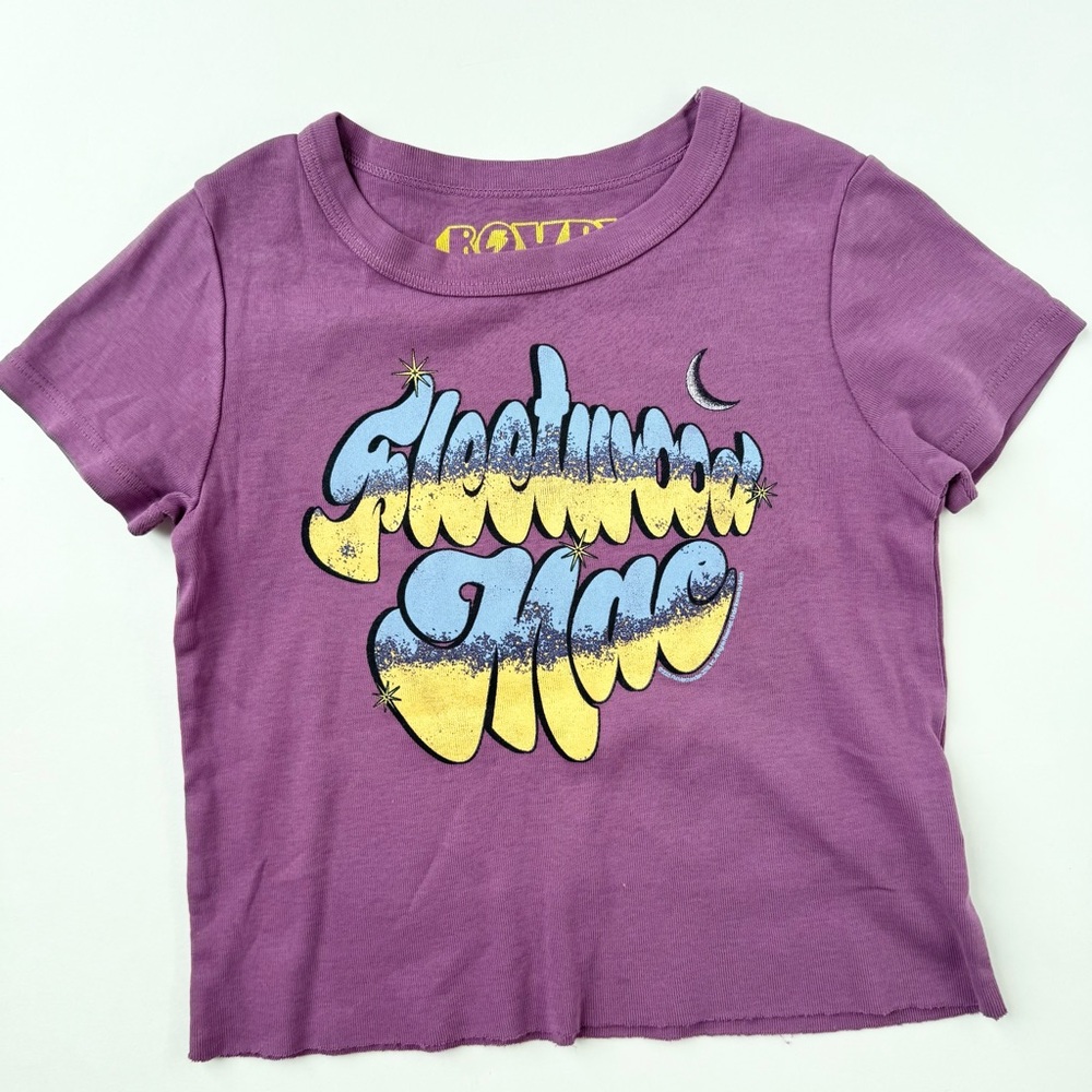 Rowdy Sprout size 6/7 Purple Fleetwood Mac Kids Tee